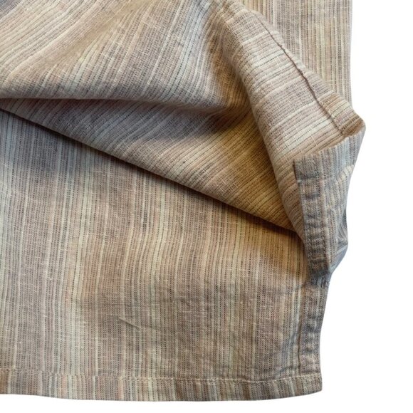 Bruno Size Small Short Sleeve Striped Washable Linen Casual Button Down … - Picture 6 of 12